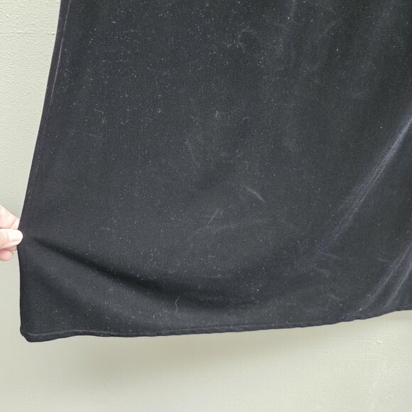 Coldwater Creek Skirt Womens Petite Medium Black Velvet Pull On Made USA Midi - Picture 2 of 8